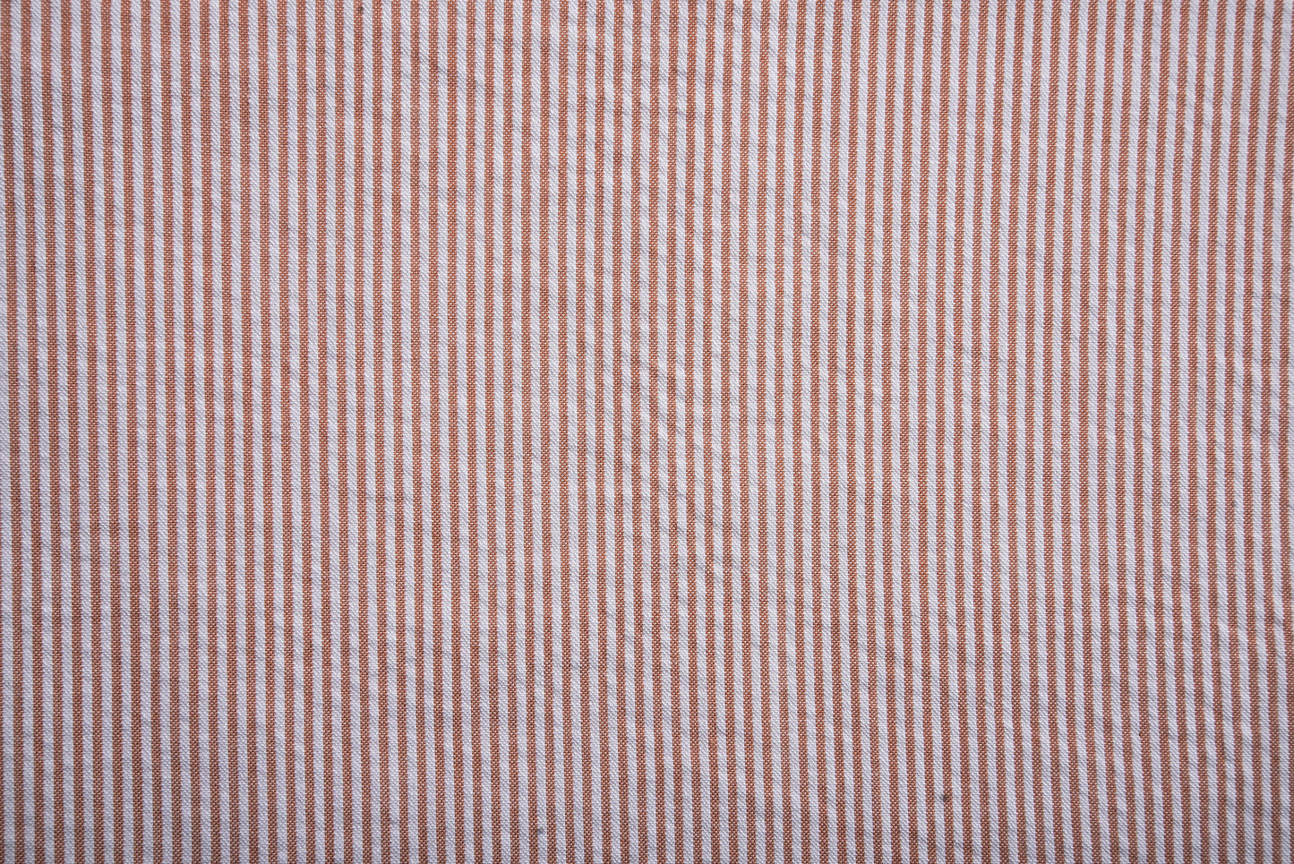 Coral Orange Stripes Seersucker