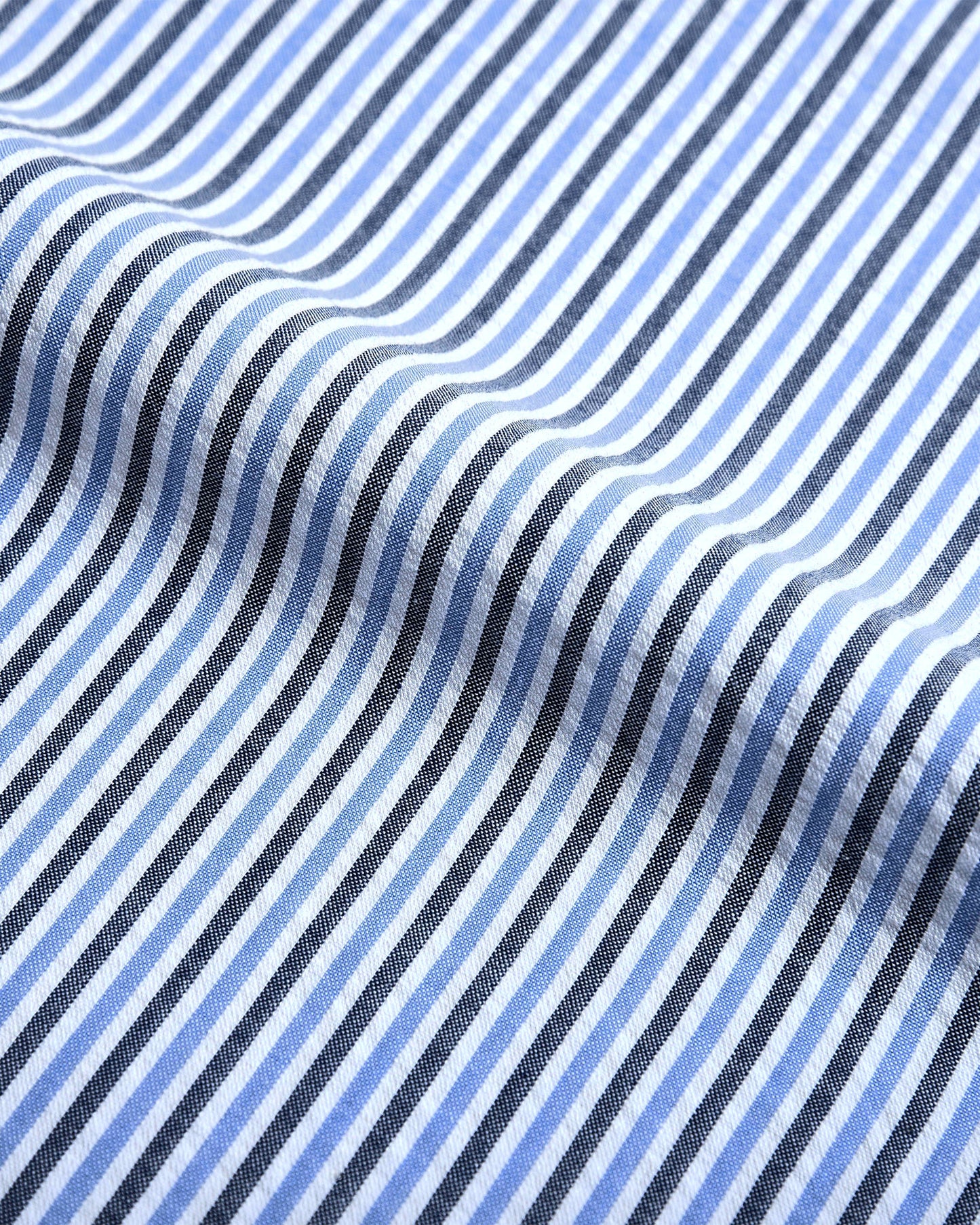 Dark Blue With Black Stripes On White Shirt
