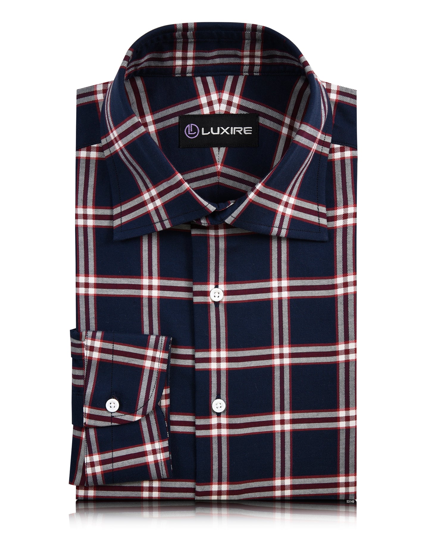 Red Navy Big Tattersall Casual Shirt