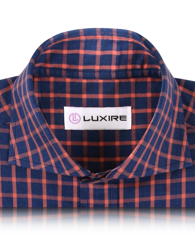 Checks: Orange Tattersall On Blue