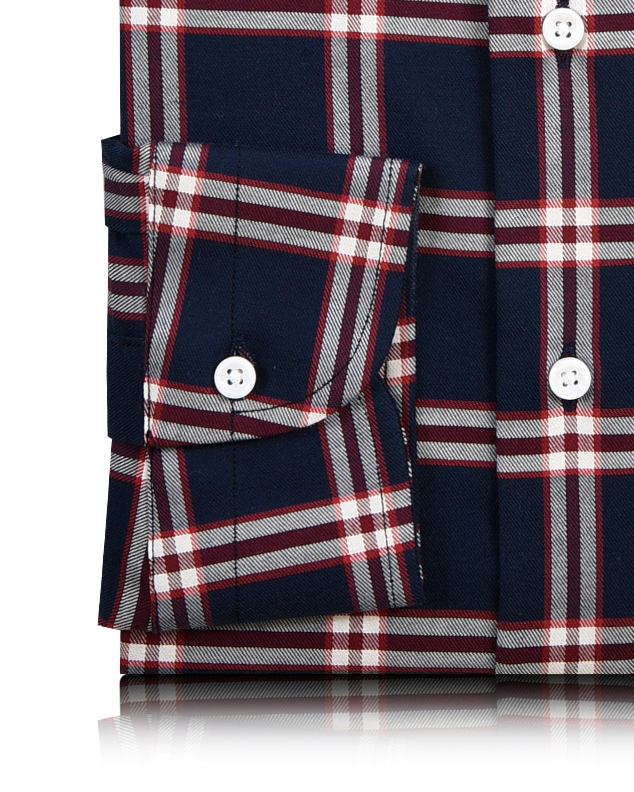Red Navy Big Tattersall Casual Shirt