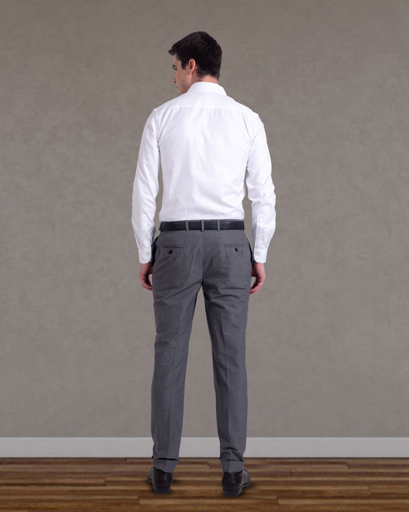 Pleated Vitale Barberis Canonico Grey Dress Pant