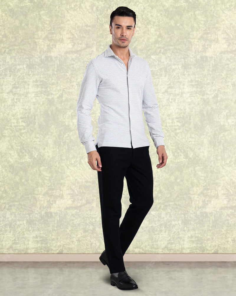 Black Wool Chino