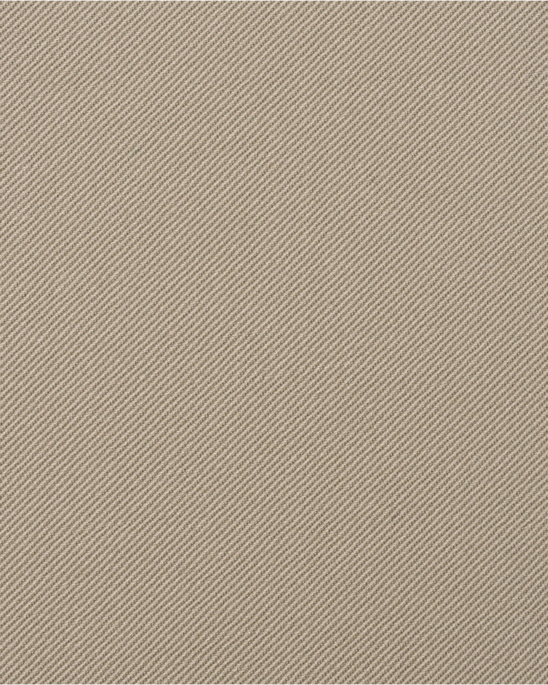 Close up view of custom Genoa Chino pants for men by Luxire in British khaki