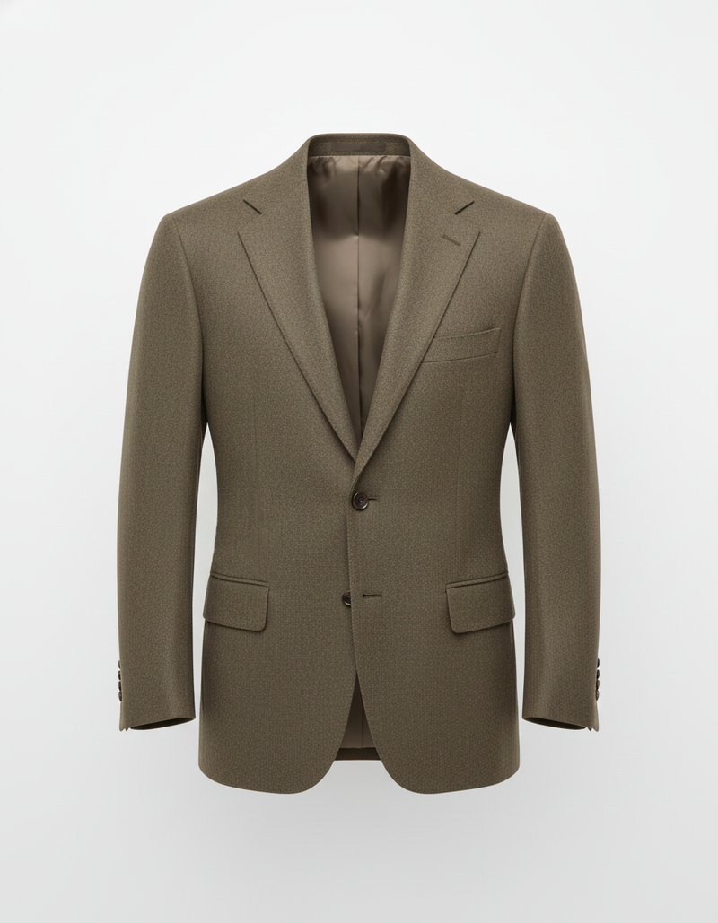 Dugdale Olive Beige Wool Flannel suit