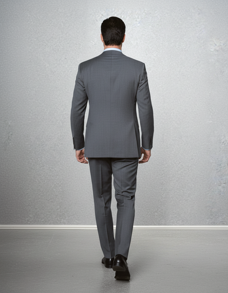 Washable Wool Suit: Mid Grey
