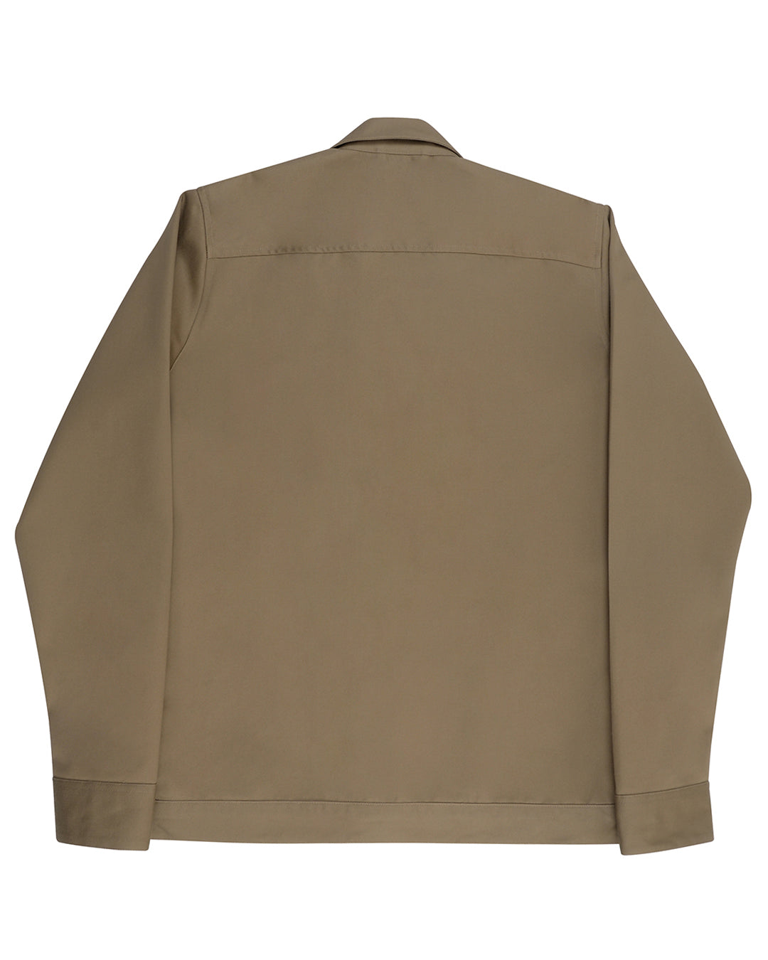 Back of the drab twill shirt jacket for men by Luxire