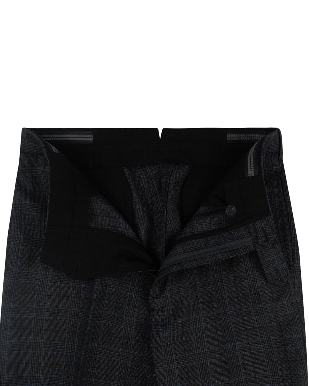 Minnis Fresco III Pants: Grey Blue Prince of Wales Checks