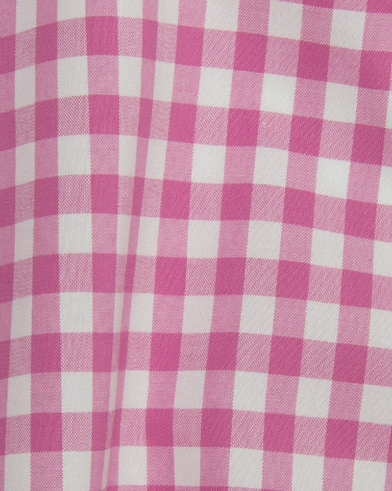 Bright Pink Bold Gingham on White