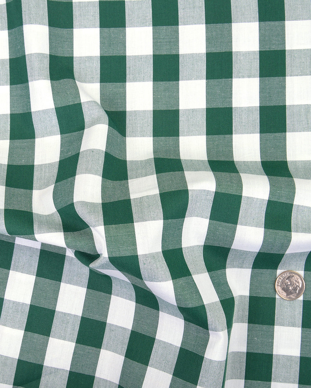 Green White Macro Gingham Checks