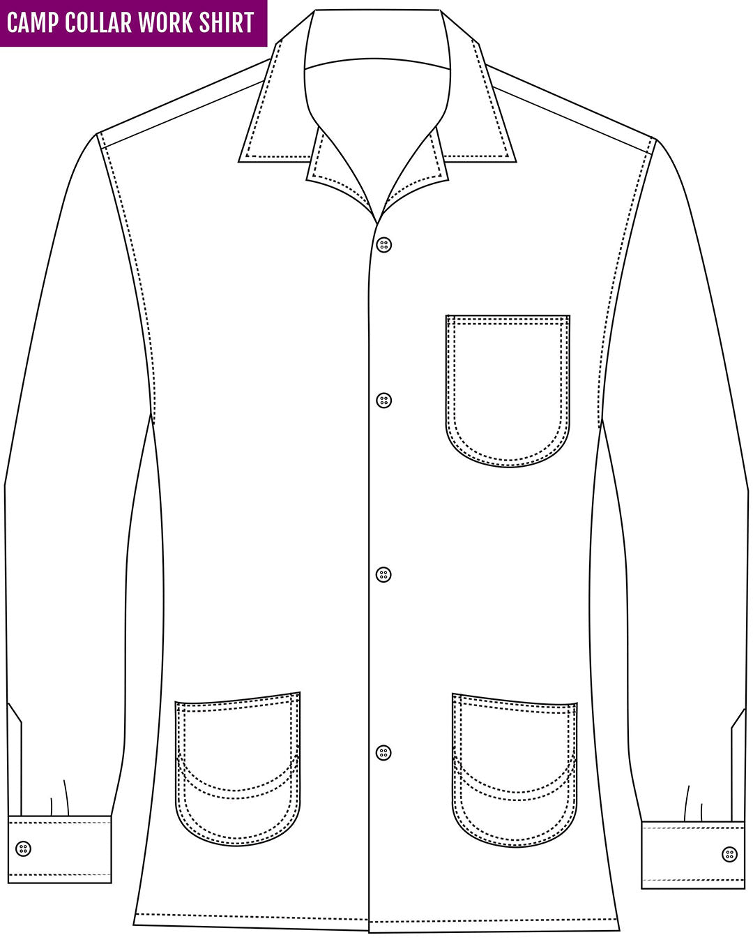 Twill Flannel Dark Blue Work Shirt