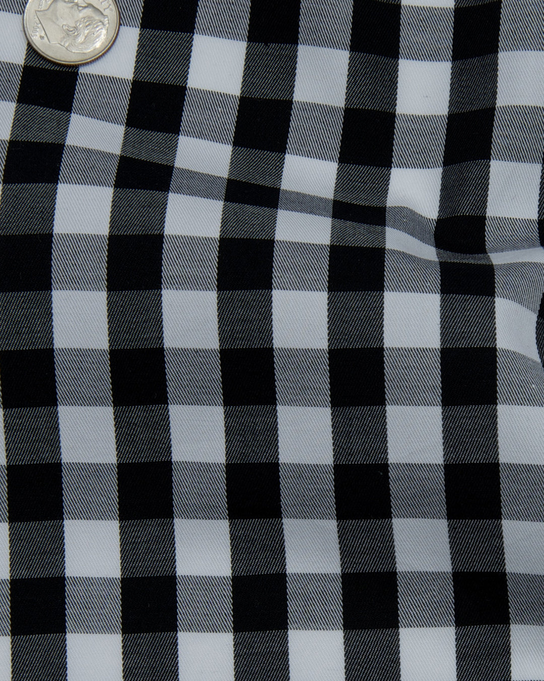 Monti Black White Mid Gingham Twill