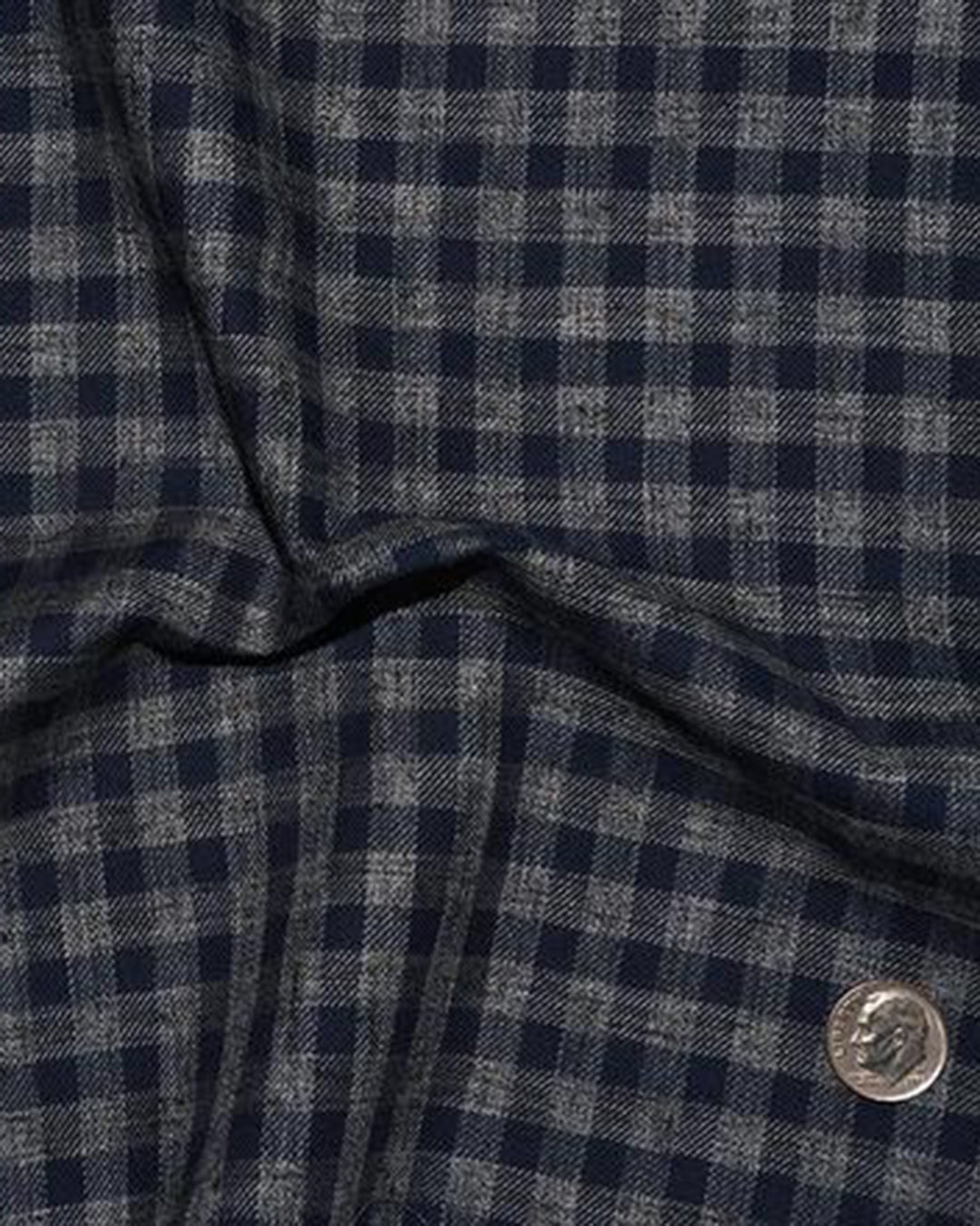 Luxire Presto: Grey Navy Tattersall Twill Checks