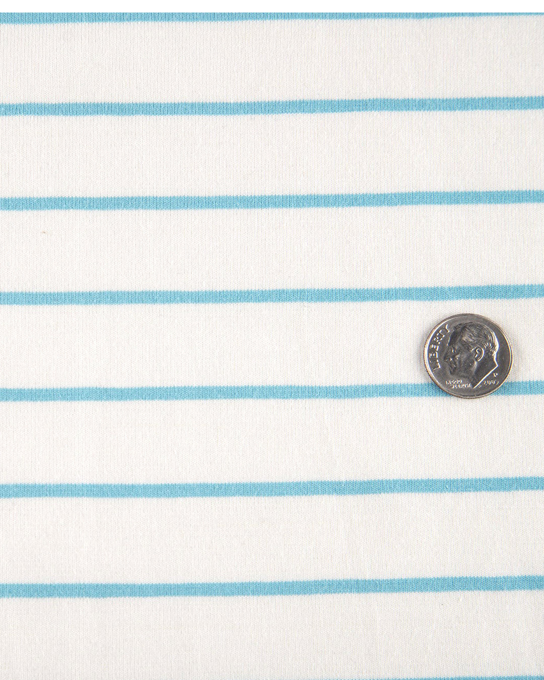 White Blue Striped Polo T-shirt