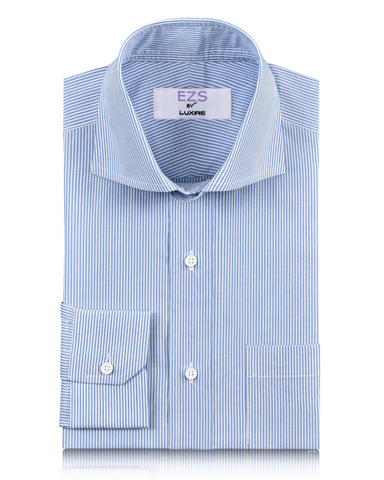 EZS Blue Dress Stripes Shirt