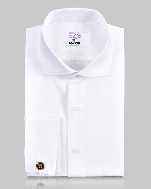 EZS Brembana 2-Ply Giza White Business Twill Shirt