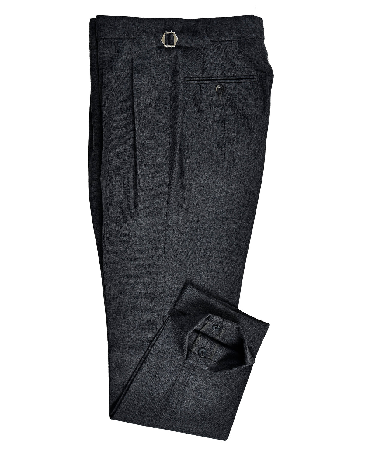 Dugdale Grey Wool Flannel Dress Pant - 2