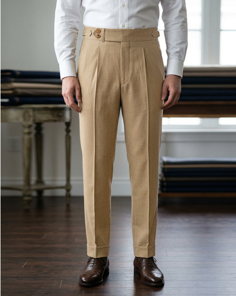 Holland & Sherry Crispaire tan Solid