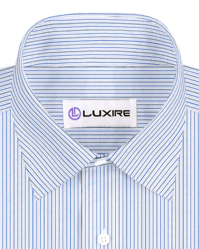 Alumo Light Blue Cornflower and Navy Stripes