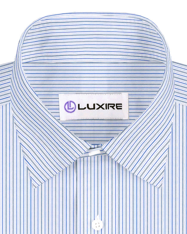 Alumo Light Blue Cornflower and Navy Stripes