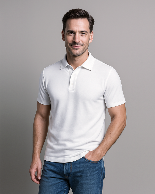 EZS Aria White Polo