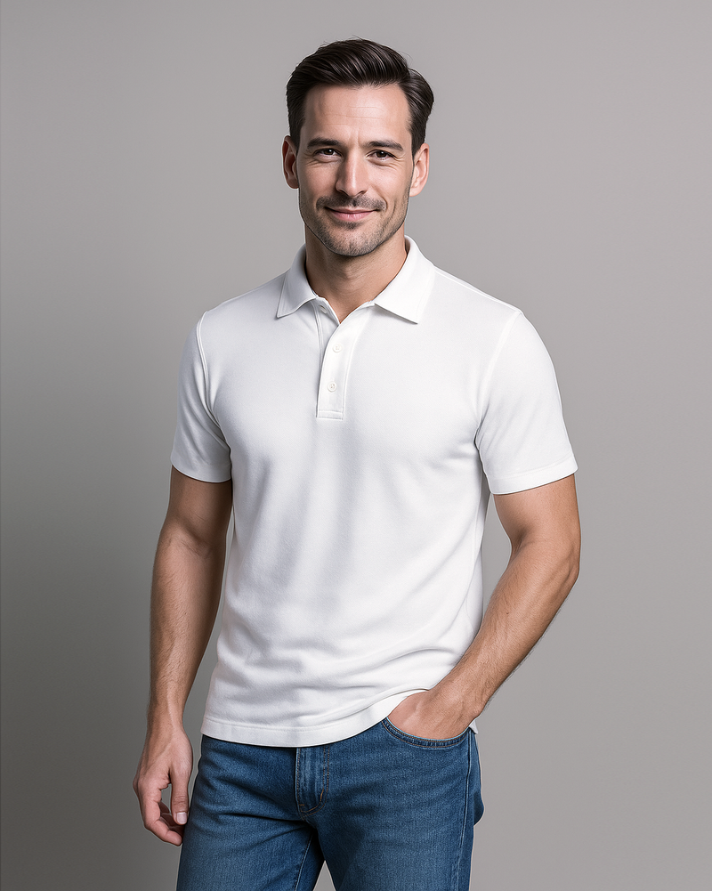 EZS Aria White Polo