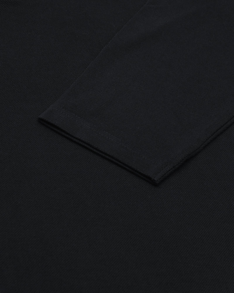 EZS Aria Black Long Sleeve Polo
