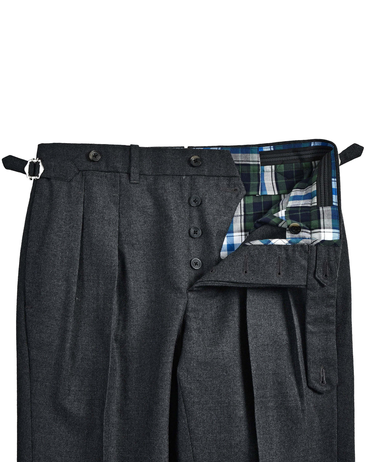 Dugdale Grey Wool Flannel Dress Pant - 4