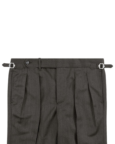 Drapers: Beige Covert Wool High Waisted Pant