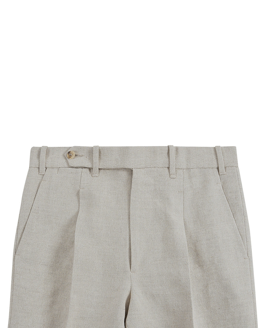 Linen Cotton Canvas: Jute Brown High Waisted Pant