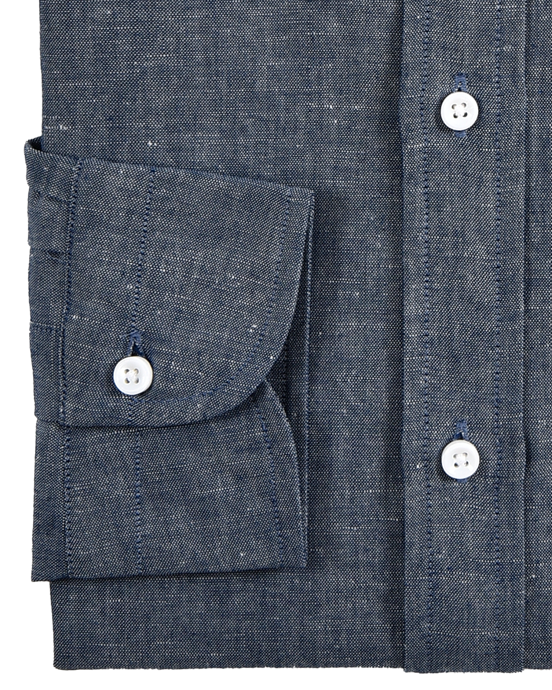 Washed Indigo Linen Chambray - 3