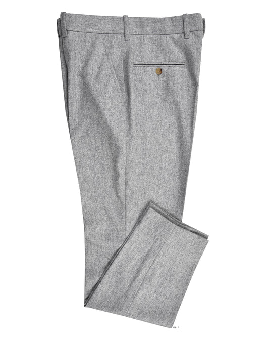 VBC 100% Wool: Ash Grey Flannel Dress Pant