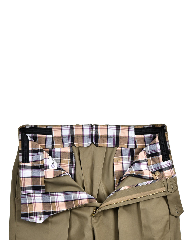 Khaki Stretchable chino