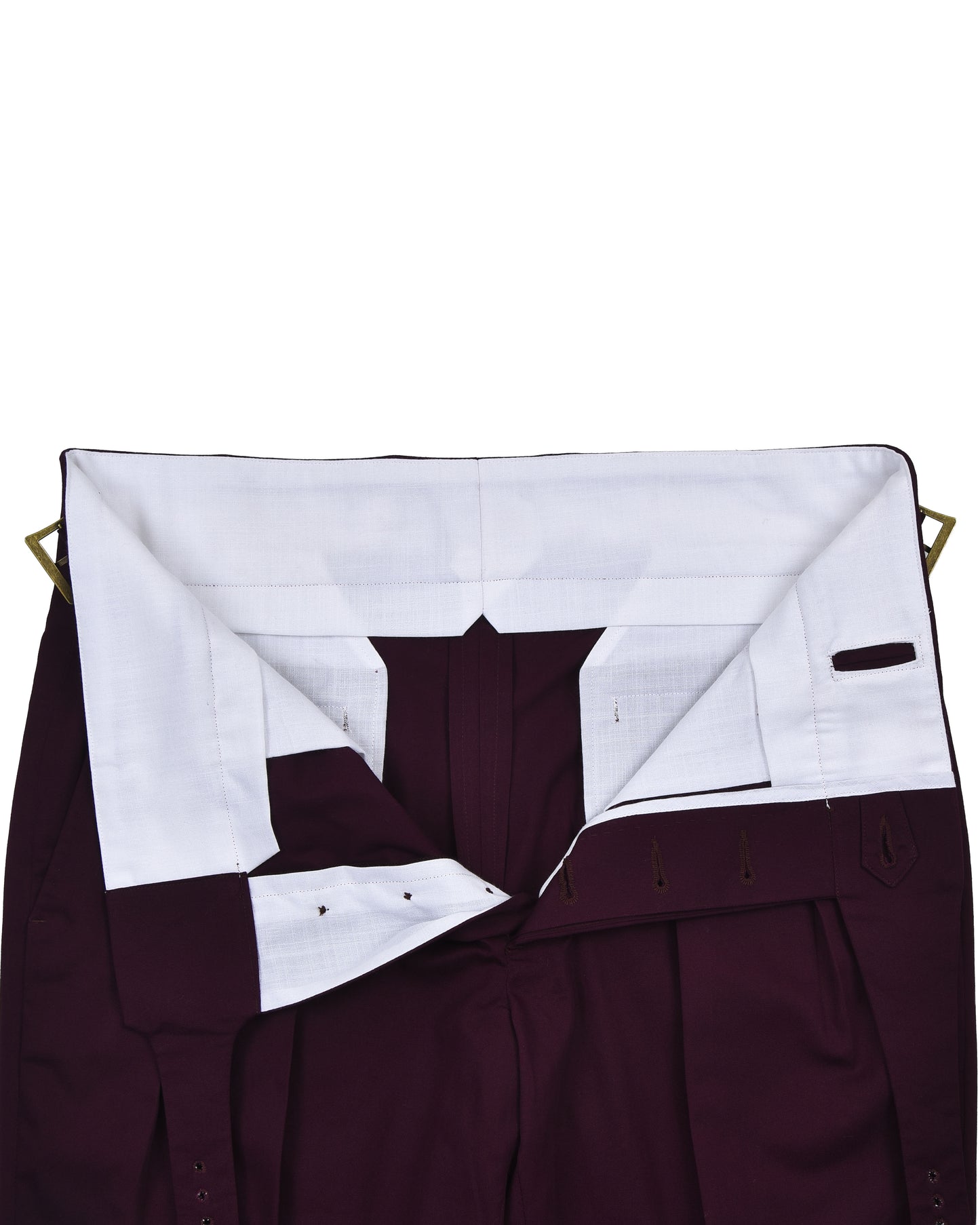 Gurkha Pants in Fresco Matt Wine Twill