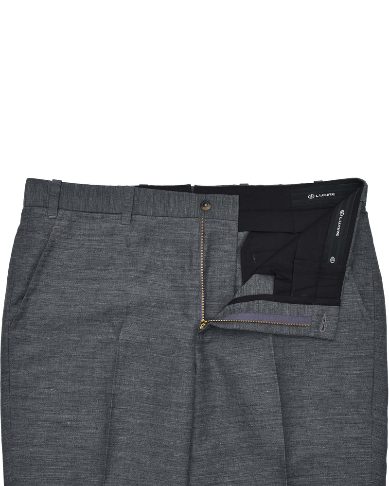 Solbiati Ash Grey Linen Dress Pant