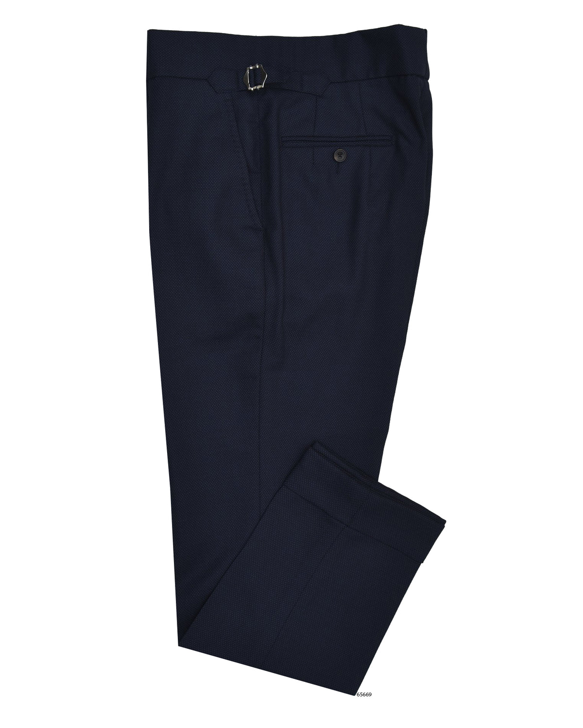 Delfino Navy Winter Hopsack - 1