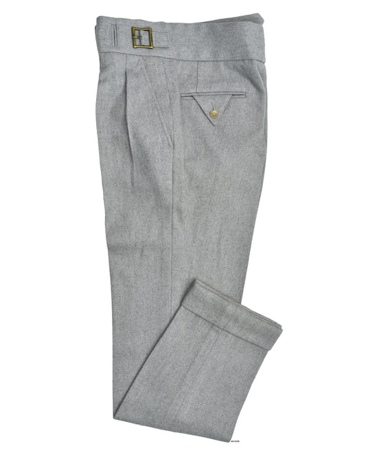 Gurkha Pant in Grey Wool Flannel