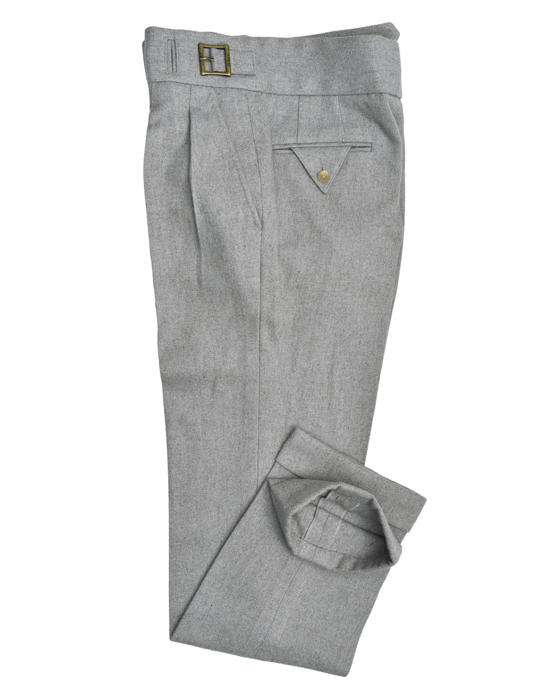 Gurkha Pant in Grey Wool Flannel
