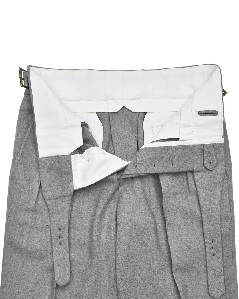 Gurkha Pant in Grey Wool Flannel