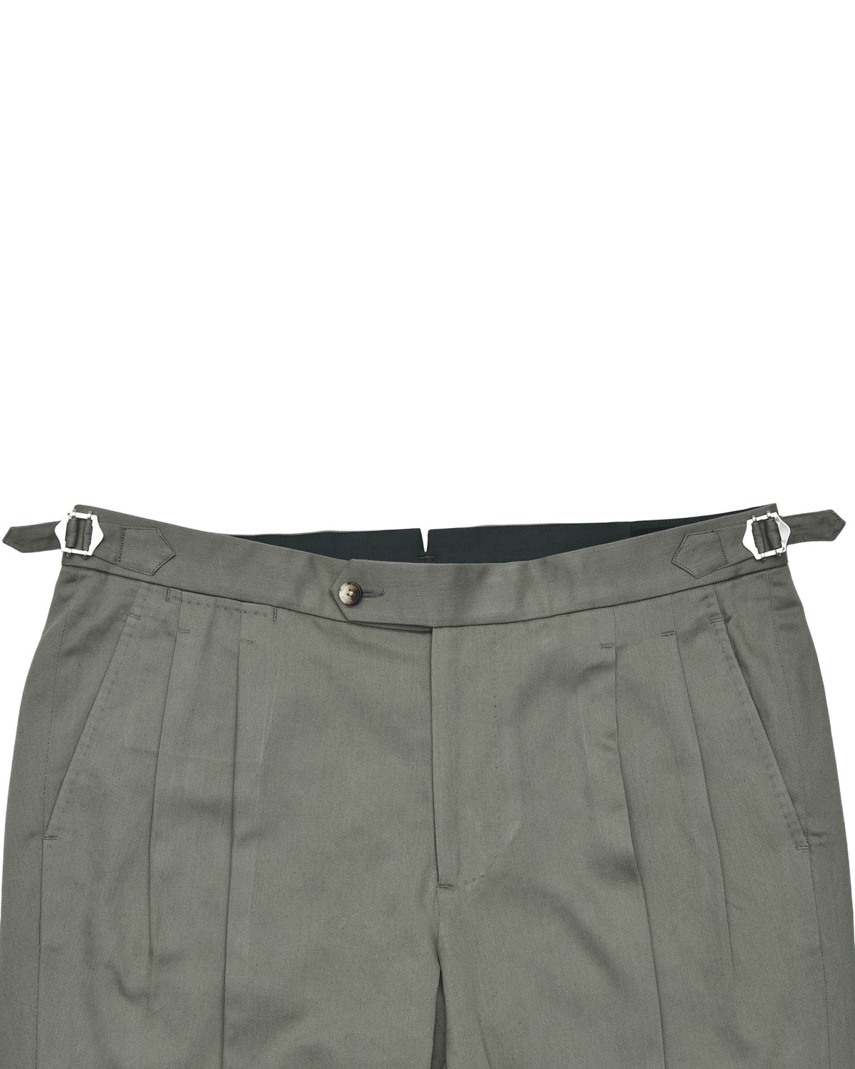 Sondrio: Washed Olive Twill - 3