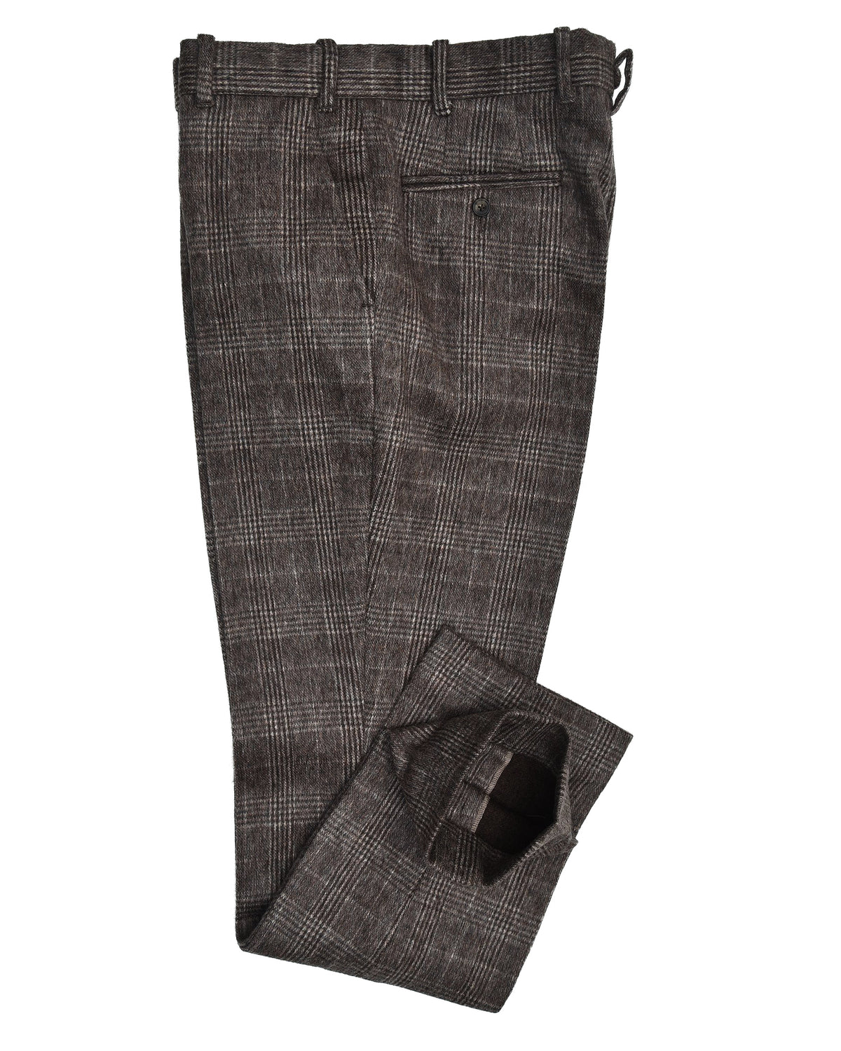 Loro Piana: Brown Glen Checks Cashmere - 2