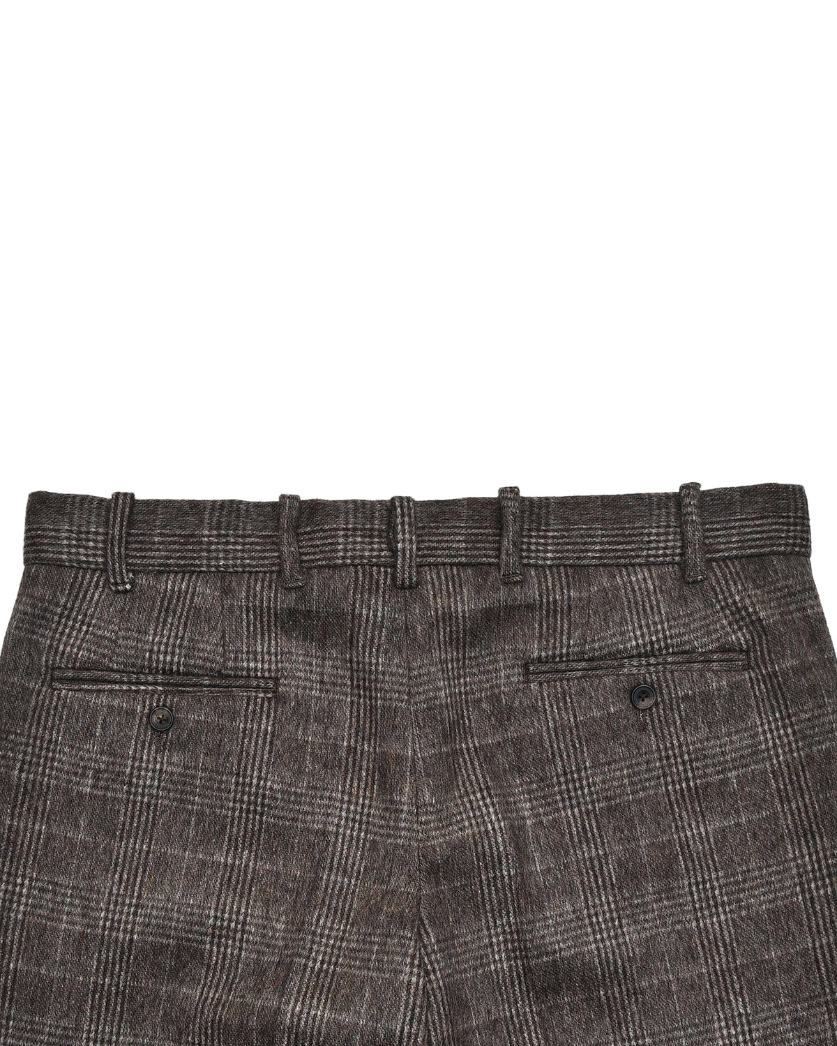 Loro Piana: Brown Glen Checks Cashmere - 6