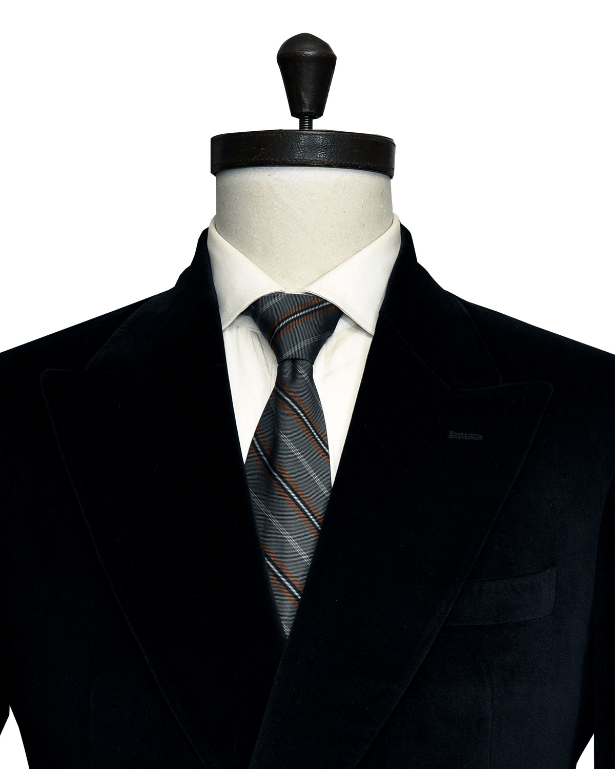 Dugdale Cotton Black Velvet Double Breasted Jacket - 2