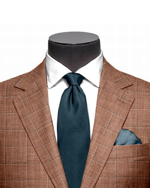 Ethomas Brick Brown White Checks Jacket - 2