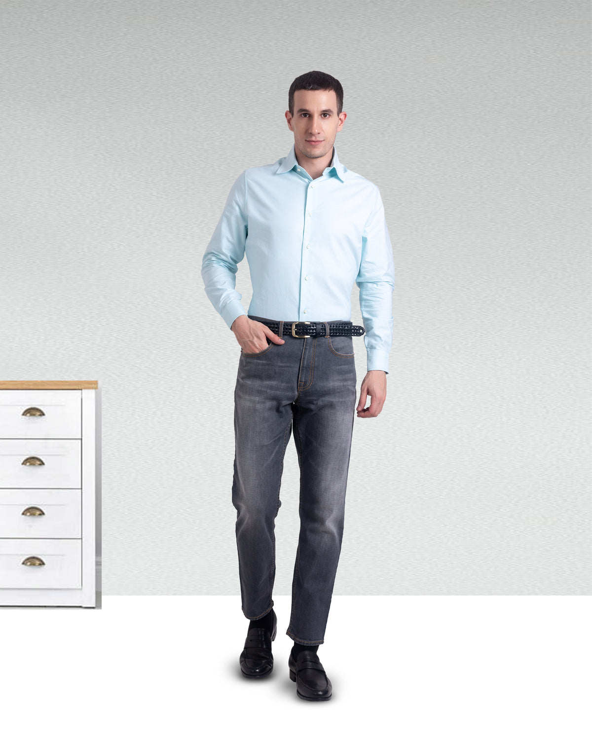 Classic Pale Blue Oxford Shirt - 3