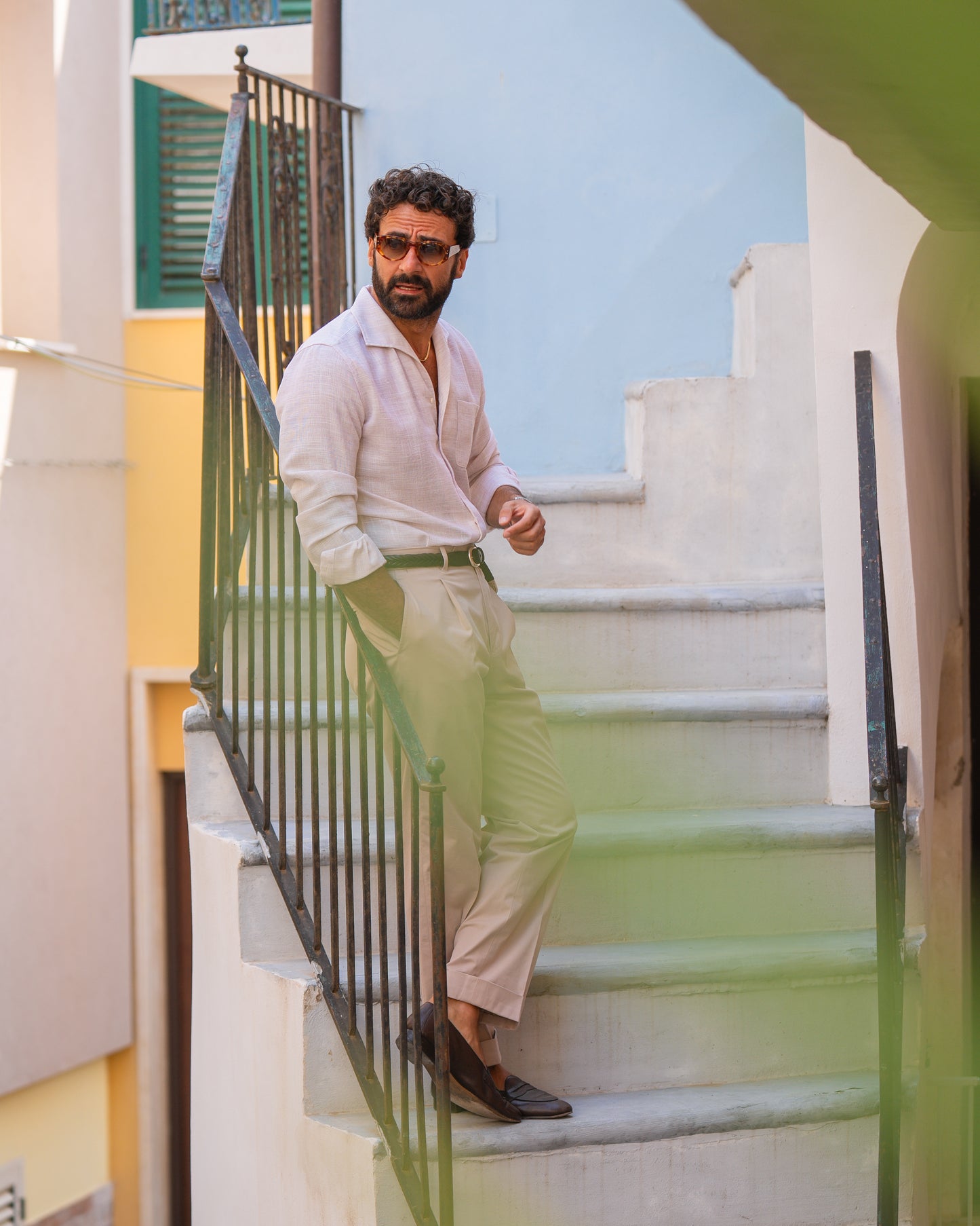 Soft Washed Pastel Pink Shirt with One piece collar and Placket