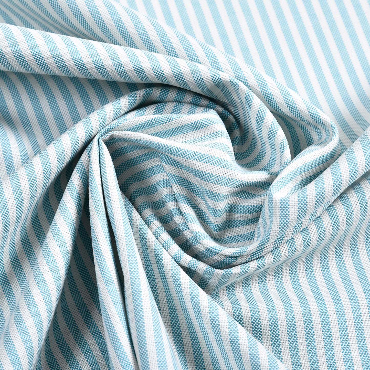 Ferozi Blue on White University Stripes Wrinkle Resistant Oxford Shirt