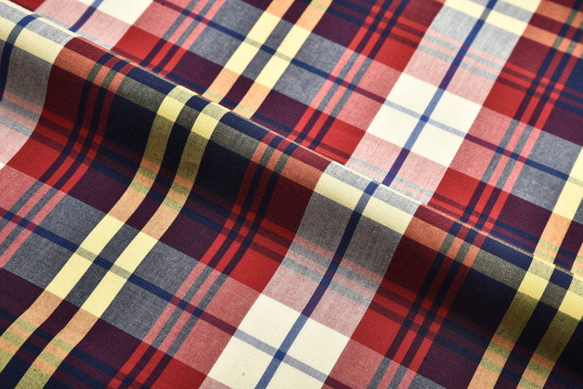 Navy Red Plaid Shirt - 1