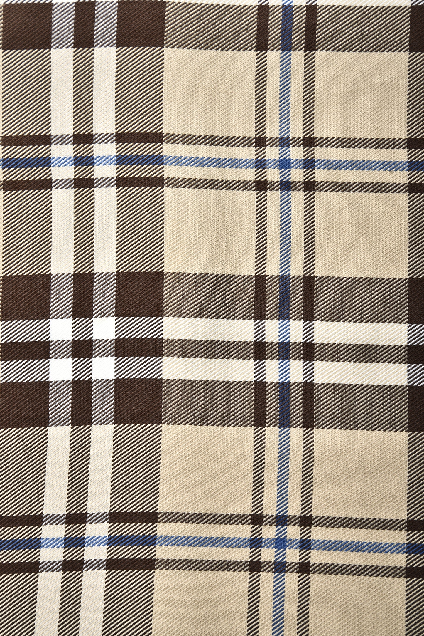 Iconic British Checks Tan Brown Twill