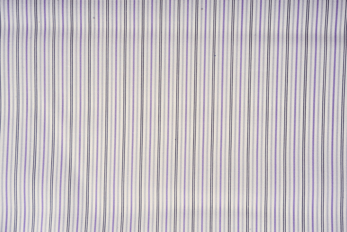 Alumo Light Grey And Purple Thin Navy Stripes - 5